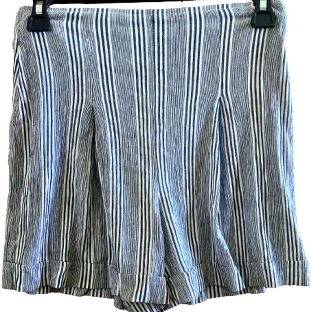 Blue and White Striped High Rise Dress Shorts Size 3